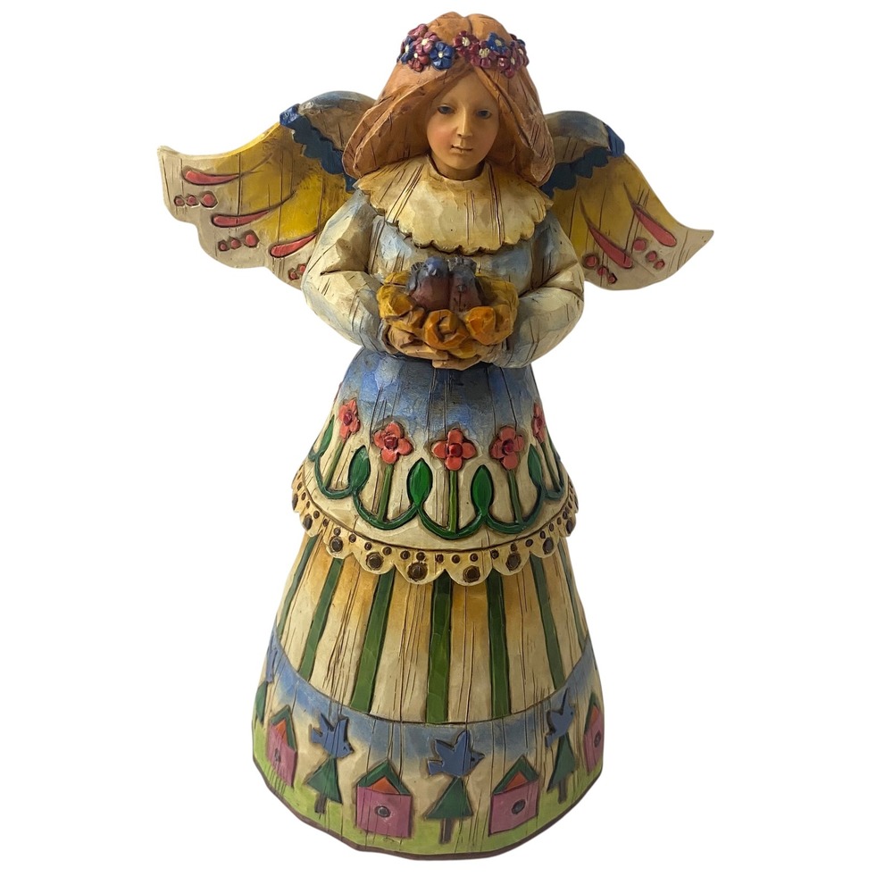 Jim Shore Heartwood Creek Angel of Love 108924 Figurine 2002 Enesco 8 inch
